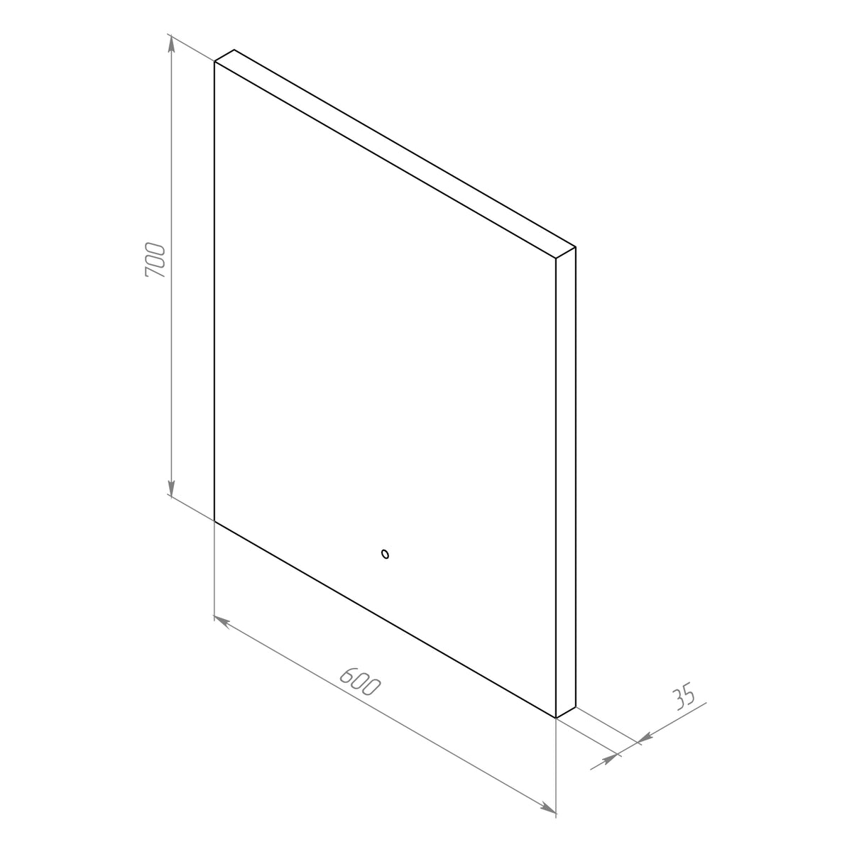 Miroir de salle de bain LED Hit 60 cm, intensité réglable, sans contact, antibuée–MTAMOX10601S