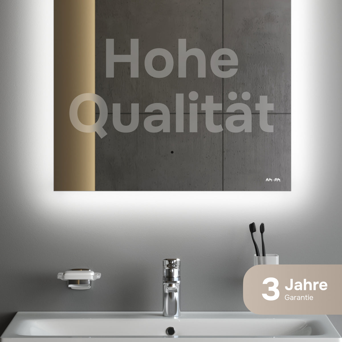 Miroir de salle de bain LED Hit 60 cm, intensité réglable, sans contact, antibuée–MTAMOX10601S