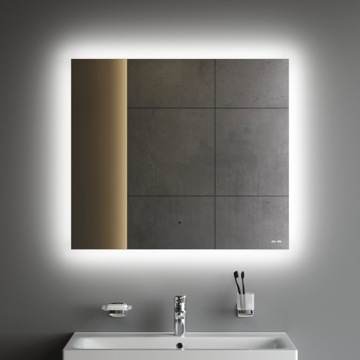 Miroir de salle de bain LED Hit 80 cm, intensité réglable, sans contact, antibuée–MTAMOX10801S