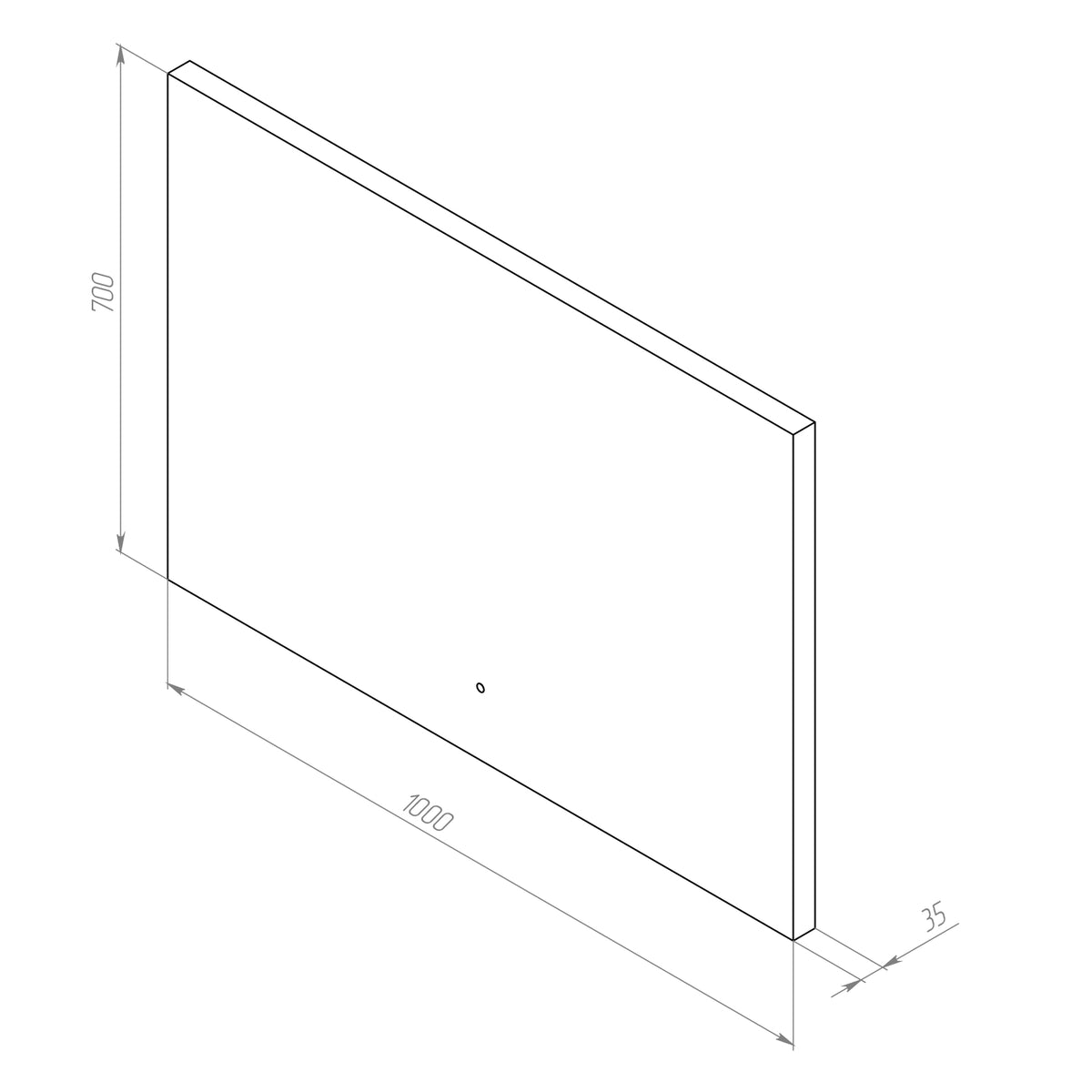 Miroir de salle de bain LED Hit 100 cm, intensité réglable, sans contact, antibuée–MTAMOX11001S