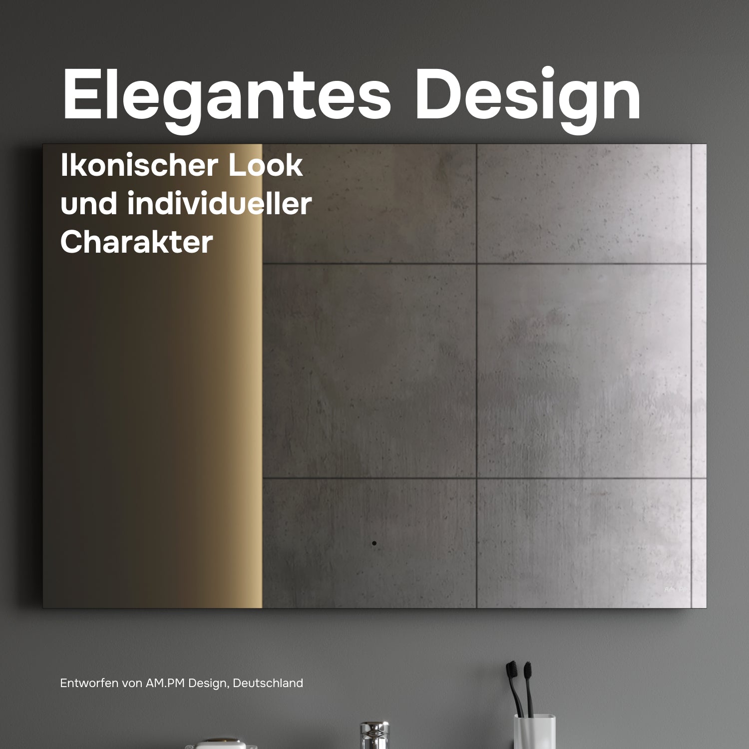 MTAMOX11001S Miroir LED 100 cm Hit-à intensité variable, sans contact, antibuée