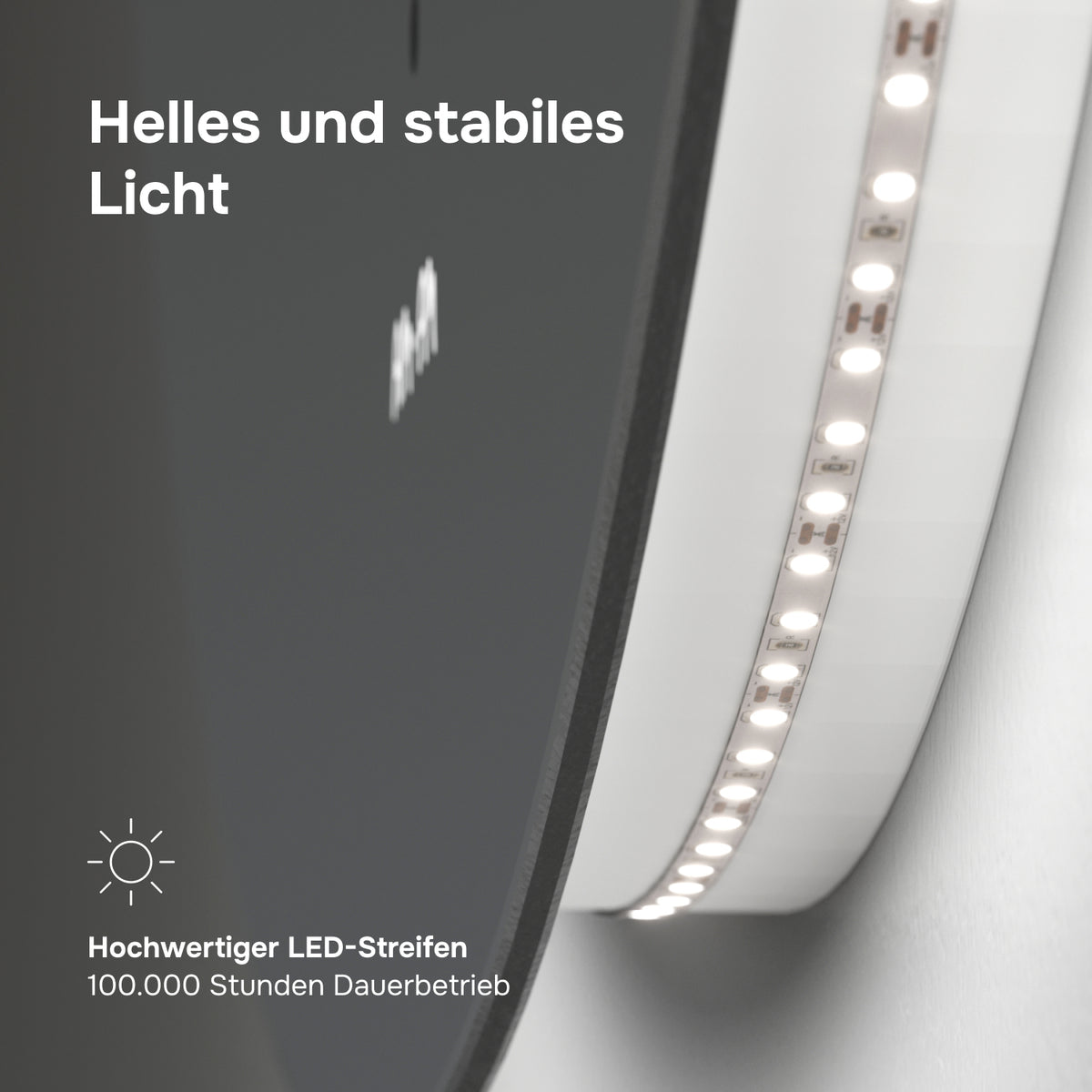 Miroir de salle de bain LED Hit 80 cm, intensité réglable, sans contact, antibuée–MTAMOX40801S