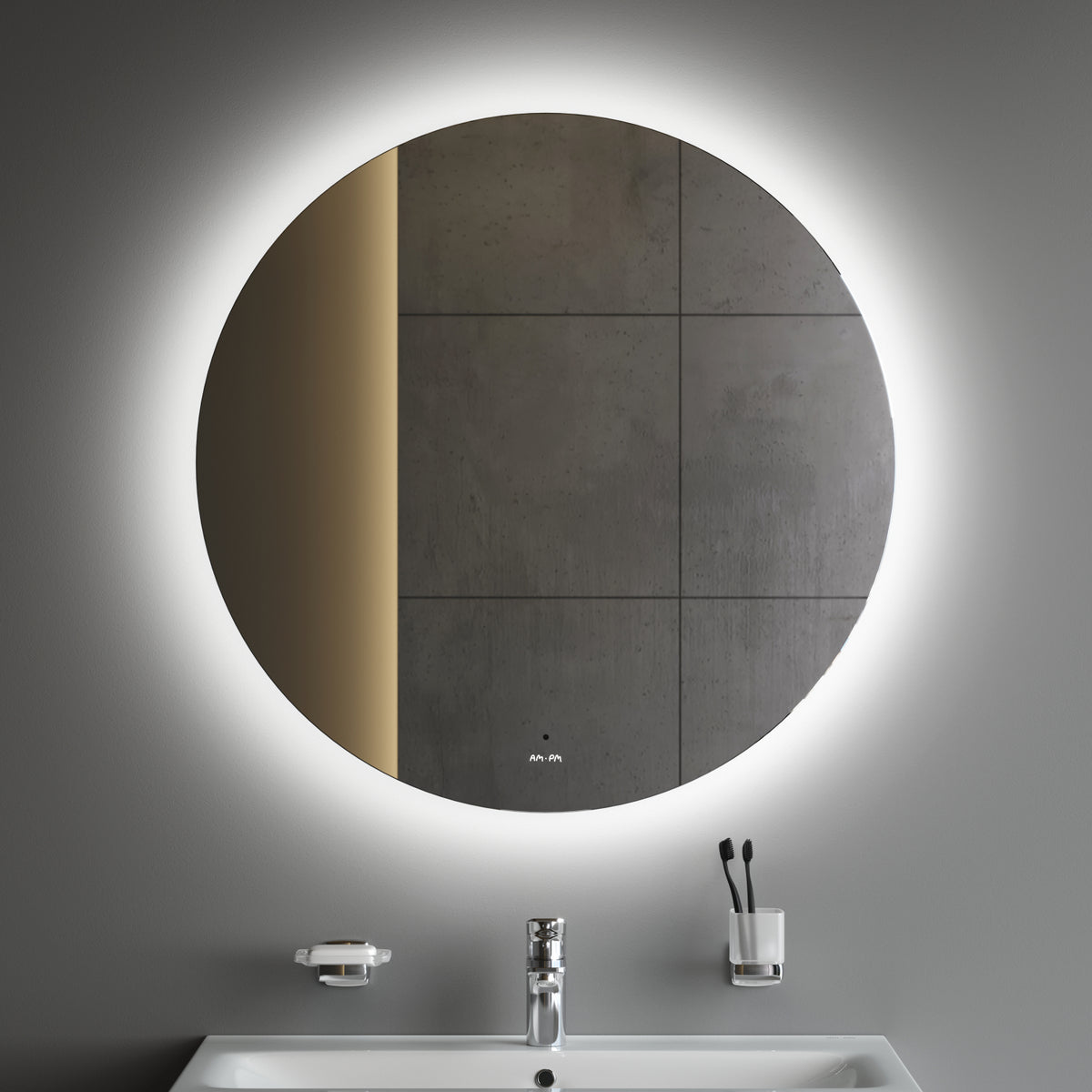 Miroir de salle de bain LED Hit 80 cm, intensité réglable, sans contact, antibuée–MTAMOX40801S
