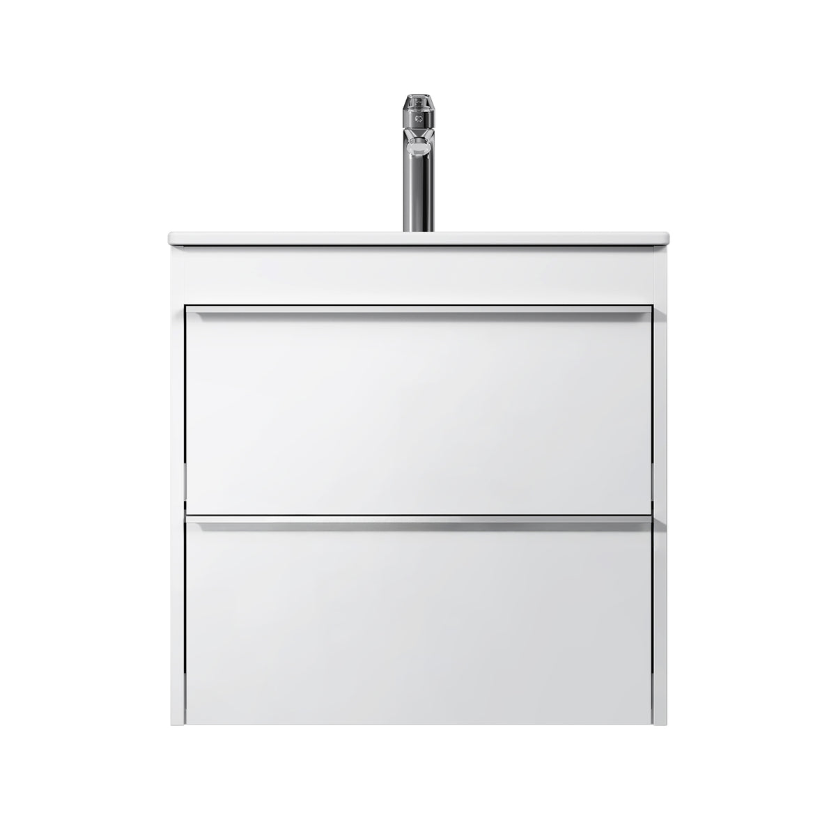 Meuble vasque avec lavabo, 60 cm, livré à plat, 2 tiroirs–MTAX0602WG-C0602WG